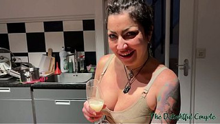 Collected my jizz in a bottle and she drank it all after 1 month of not seeing each other