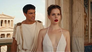 Helen of Troy mounts and swallows and gets spunk inside her cunt and on her belly