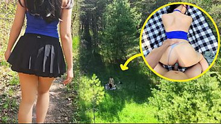 Almost creampied Japanese tight vagina during outdoor hiking