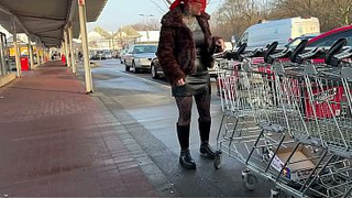 18-year-mature supermarket intern gets to go bareback in a MILF's hole! Is he facing the sack now?