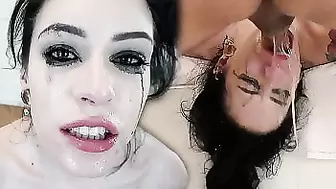 HOT BITCH ANNA DE VILLE GETS COMPLETELY DESTROYED AND LOVES IT - FACEFUCK | SLAPPING | CHOKING | GAGGING | BLOOD | ROUGH!