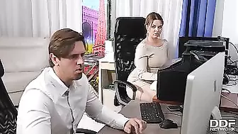 Cock sucking at the office gives busty Nikky Dream chills of pleasure