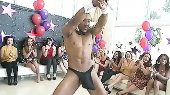 DANCING BEAR - Group Of Mixed Race Babes Suckin' & Fuckin' Male Strippers