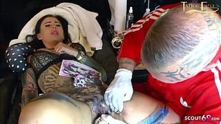 Rare Live Snatch Tattoo and Bj at same time for German Youngster Snowwhite