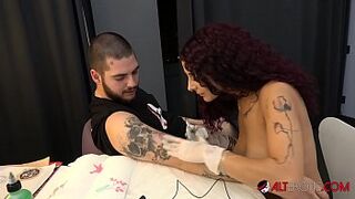 Fucking my cute humongous tit tattoo artist Mara Martinez