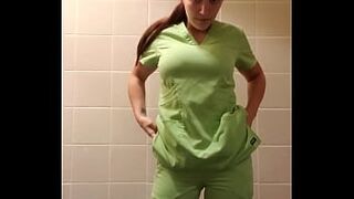 Cums in my scrubs two