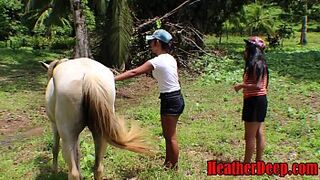 HEATHERDEEP.COM TEENY Sluts vs Horse size dong