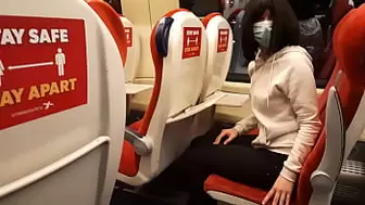 Public penis flash in the train. Stranger skank jerk me off and lick me till I sperm. Risky real outdoor