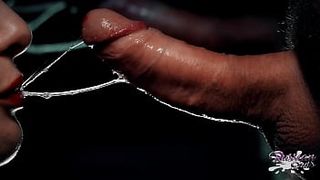 Stud sperm shot in the throat with a pulsating dong