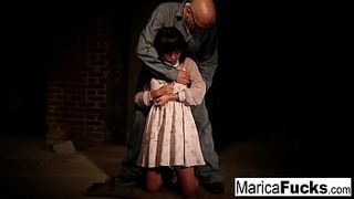 Marica gets stripped and fondled in the basement