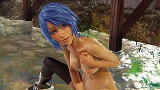Konosuba - Wet Aqua masturbate in the water - 3D Porn