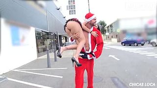 MAMACITAZ - (Nikki Litte, Juan Lucho) - Gigantic Bum Spanish Skank Celebrates Christmas With Outdoor Sex