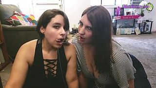 Her fiance CAUGHT us, I guess we'll have to lick HIS penis to make up for it!! Ft. Paige Steele - Clip two