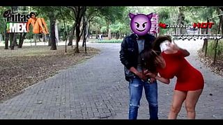 THE LATIN GIRL DANNA FINE NUDE IN PUBLIC AND BLOWING A STRANGER'S WANG IN CHAPULTEPEC