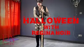 HALLOWEEN 2021 Witch in a african charming suit. Dark Playboy Bunny. Regina Noir two