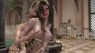 Hoes Take Turns Pleasuring Each Other: 3D Porn Skyrim