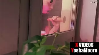 I caught a step sister for a oral sex and masturbate, closed on the balcony and looks porn, a step sister of the nymphomaniac. I spy on my step sister