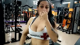 Venezuelan Huge Bum fucks on her dude's meat after working out at the gym