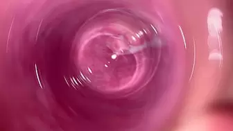 Web camera inside my tight creamy cunt, Internal view of my horny cunt